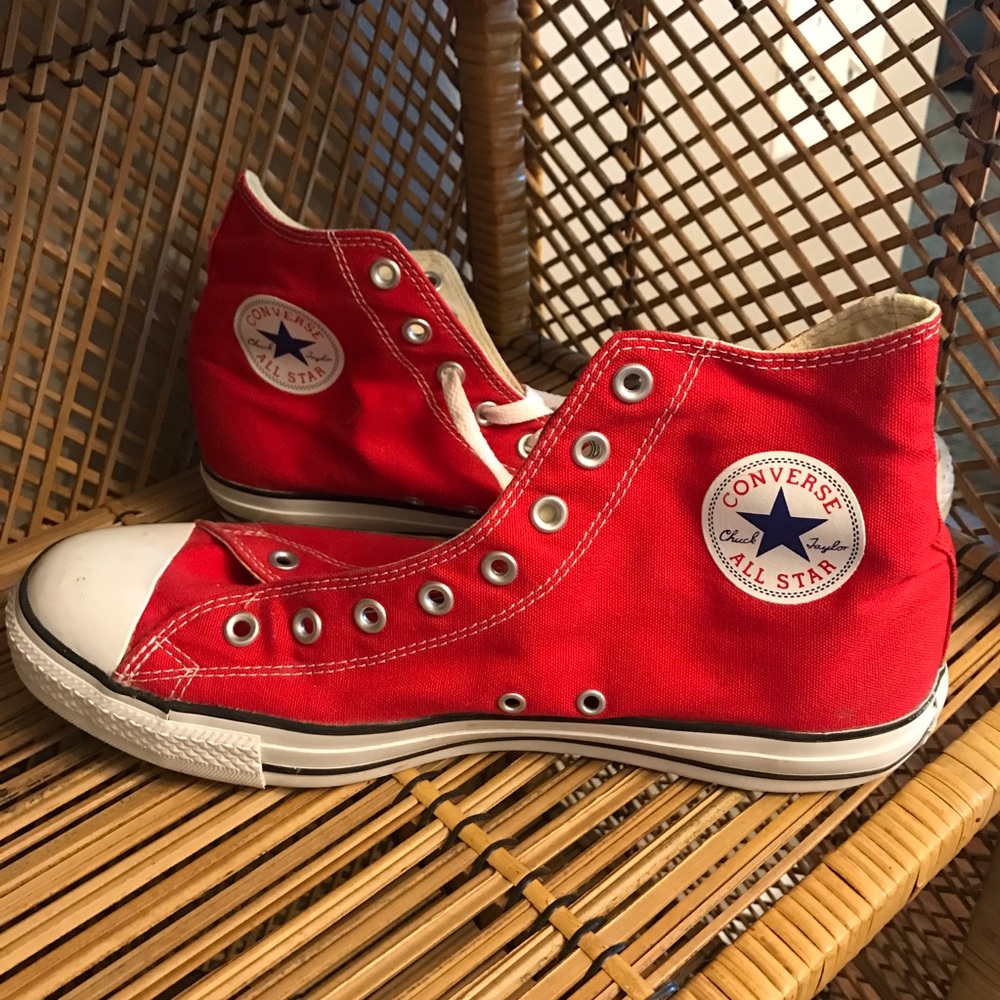Men's Red Chuck Taylor's Hi-tops Converse
